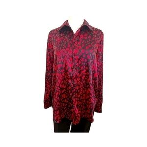 Women’s red and black Floral & Ivy Blouse-Medium